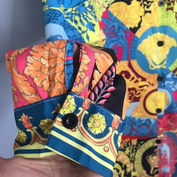 The Way Art To Wear Colorful Tunic Blouse Shirt Mini Dress SZ L QQ - Picture 3 of 8